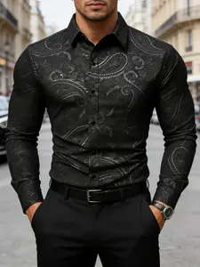 Men's Business Shirt Csc16, Classic Smooth Fabric, Office and Party Wear, Fashion Button Front, Durable Structure