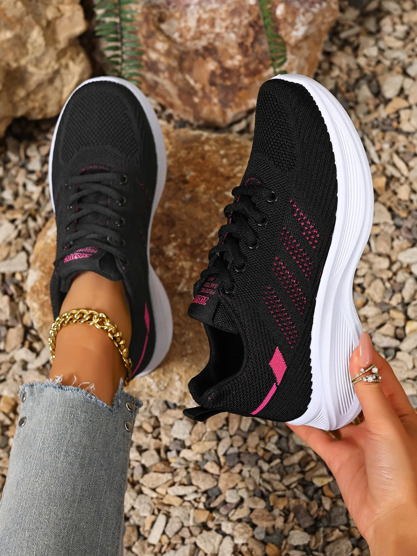 Affordable Women's Casual Athletic Shoes, Slip-On Running Shoes for Women, Comfortable and Versatile and Sneakers, Lightweight Mesh Summer Footwear, Walking Running Shoes, Running Trainers, Running Sports Shoes, Sporty Running Fashion, Shoe For Runners