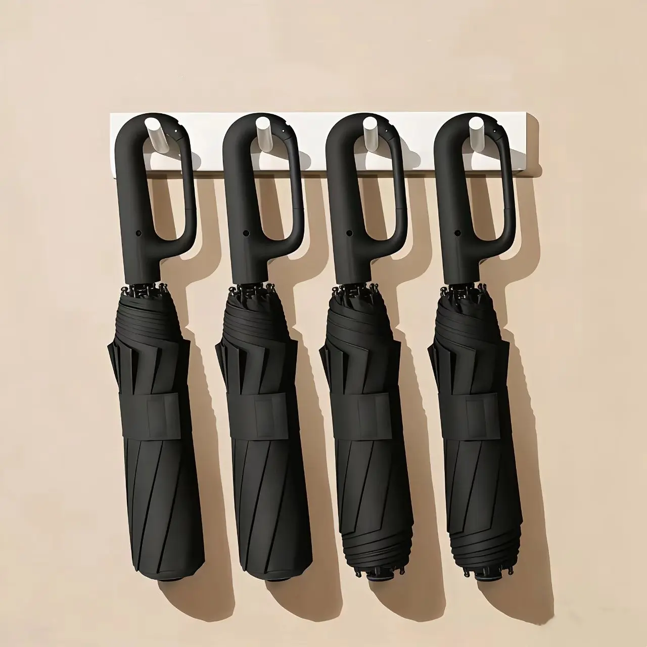 MEI QI LIN Foldable Rainproof Windproof Automatic Umbrella Compact Ring Buckle Reinforced 1PC/2PC Optional for Outdoor Travel on Rainy Days