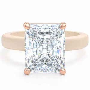 Rinfit Thin Silicone Ring – 10×8 mm Emerald Cut CZ | Patented Design - GlowStone Collection