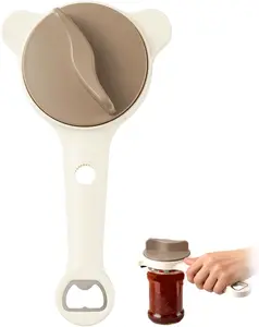 4 in 1 Multi-Purpose Jar Opener,Adjustable Stainless Steel Jar Opener,Multi-Functional Retractable Jar & Bottle Openers,Multi Size Lid Tool for Jars Cans Wine Bottles,Home Kitchen Helper