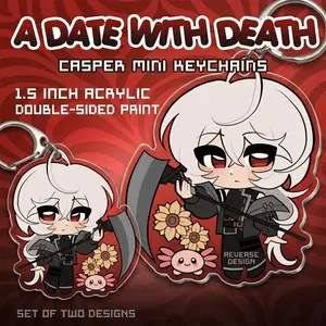 A Date with Death Acrylic Keychain- Casper Sunflower 2" inch