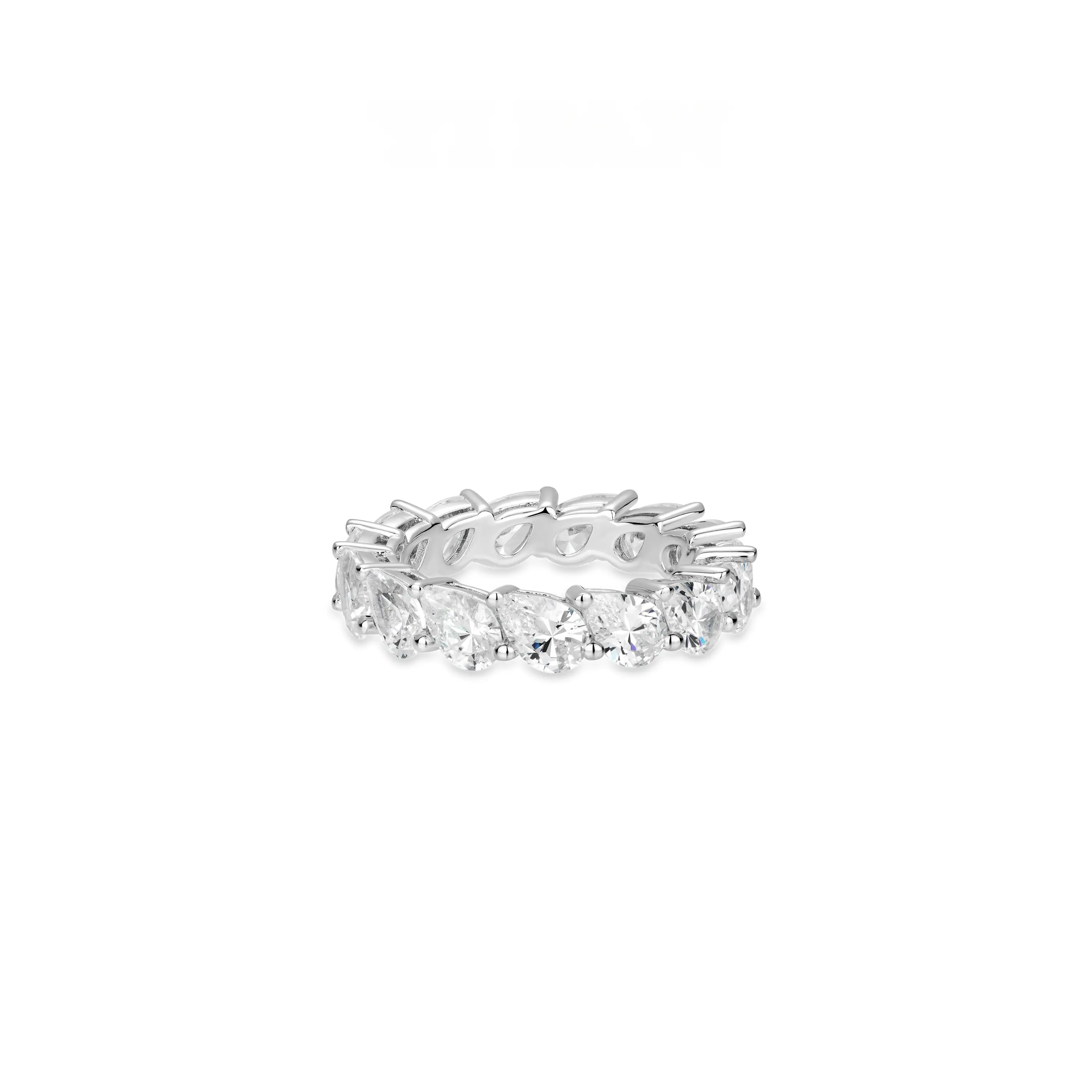 VAMERAY #6325 9 Carat Prong-Set Pear Cut Eternity Band Ring
