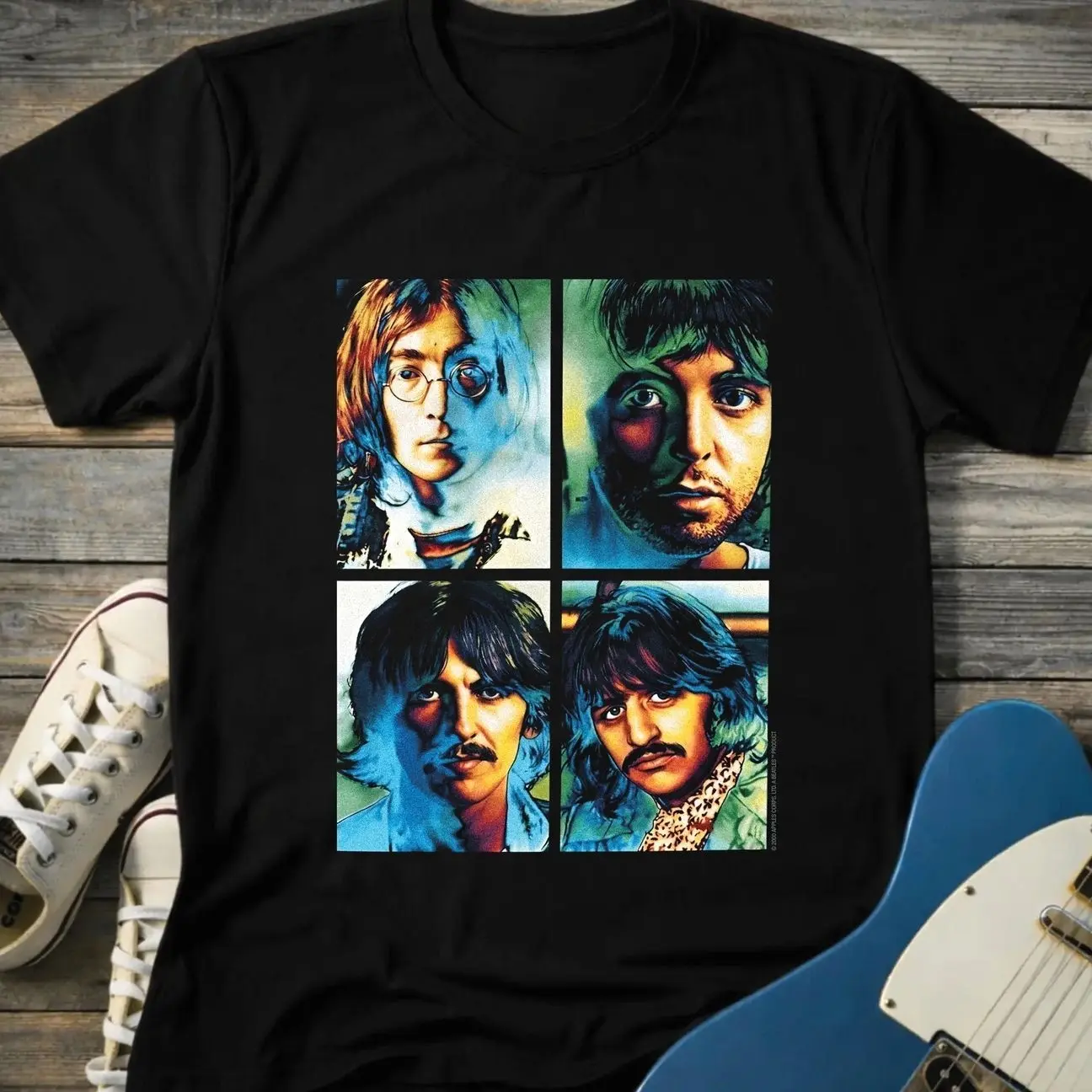Retro Vintage Happiness is a Warm G White Album T-Shirt, Beatles Band Graphic Shirt, Unisex Casual 100% Cotton GI4