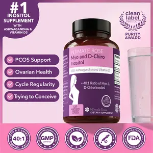 Inositol Supplement 40:1 Myo-Inositol D-Chiro-Inositol ,Fertility PCOS Cycle Balance PMS Hormonal Acne 30 Day Supply Vegan Non-GMO Wellness Dietary outdoorfun