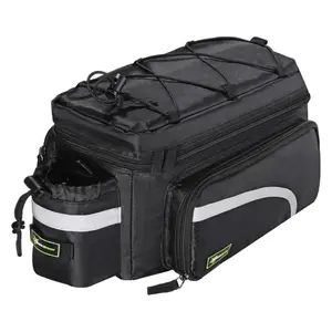 ROCKBROS Bike Trunk Bag 13L-25L with Padded Main Compartment & Foldable Side Panniers for Bike Tools & Daily Commuting