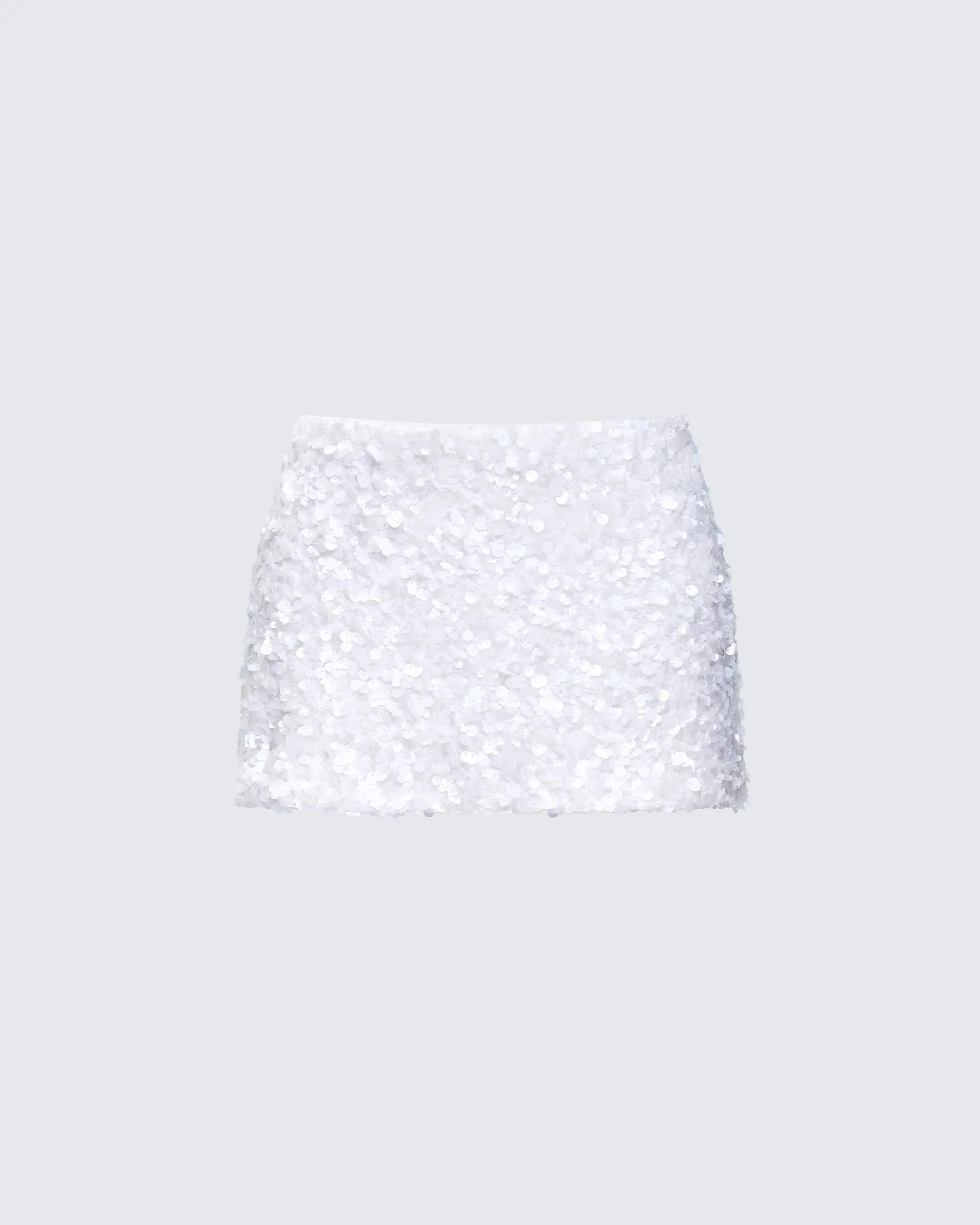 Women's Fitted Twila Silver Shell Sequin Mini Skirt, Lady's Polyester Bottom