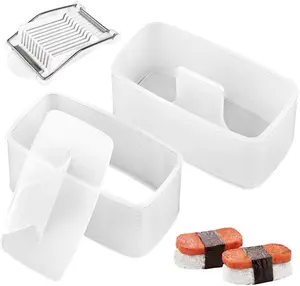 UERIAJIL 2-Pack Non-Stick Restaurant-Grade Kitchen Kit - Musubi Maker Press, Luncheon Slicer and Rice Paddle for Crafting Authentic Hawaiian Musubi at Home, Two-Pack