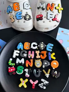26 Piece Cute Animal Letter Shoe Charms Set, Trendy Hole Shoes Accessories, Adorable Shoe Decorations for Kids and Adults, Easy Attachment, Shoe Embellishment Set