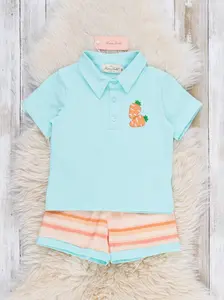 Bunny Hop Carrot Trail Embroidered Outfit