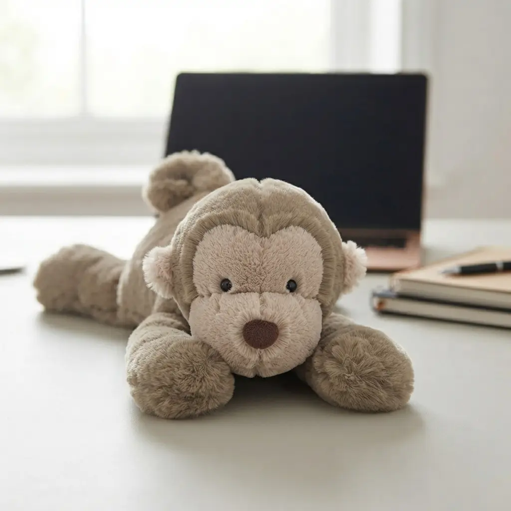 Jellycat Smudge Monkey Plush – Ultra Soft Stuffed Monkey with Floppy Limbs & Cozy Cuddle Companion