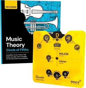 Noisy Clan Circle of Fifths Decoder Wheel & Music Theory Book – Music Learning Tool - For All Instruments & All Levels – Learn Chords, Keys & Progressions – Write More, Play More, Master Music