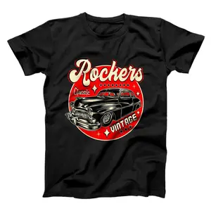 Rockabilly Sock Hop 1950s Clothing For Women Men Classic Car T-Shirt