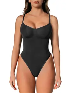 Tummy Control Tank Bodysuit Thong Shapewear Women's Sand Thong Bodysuit