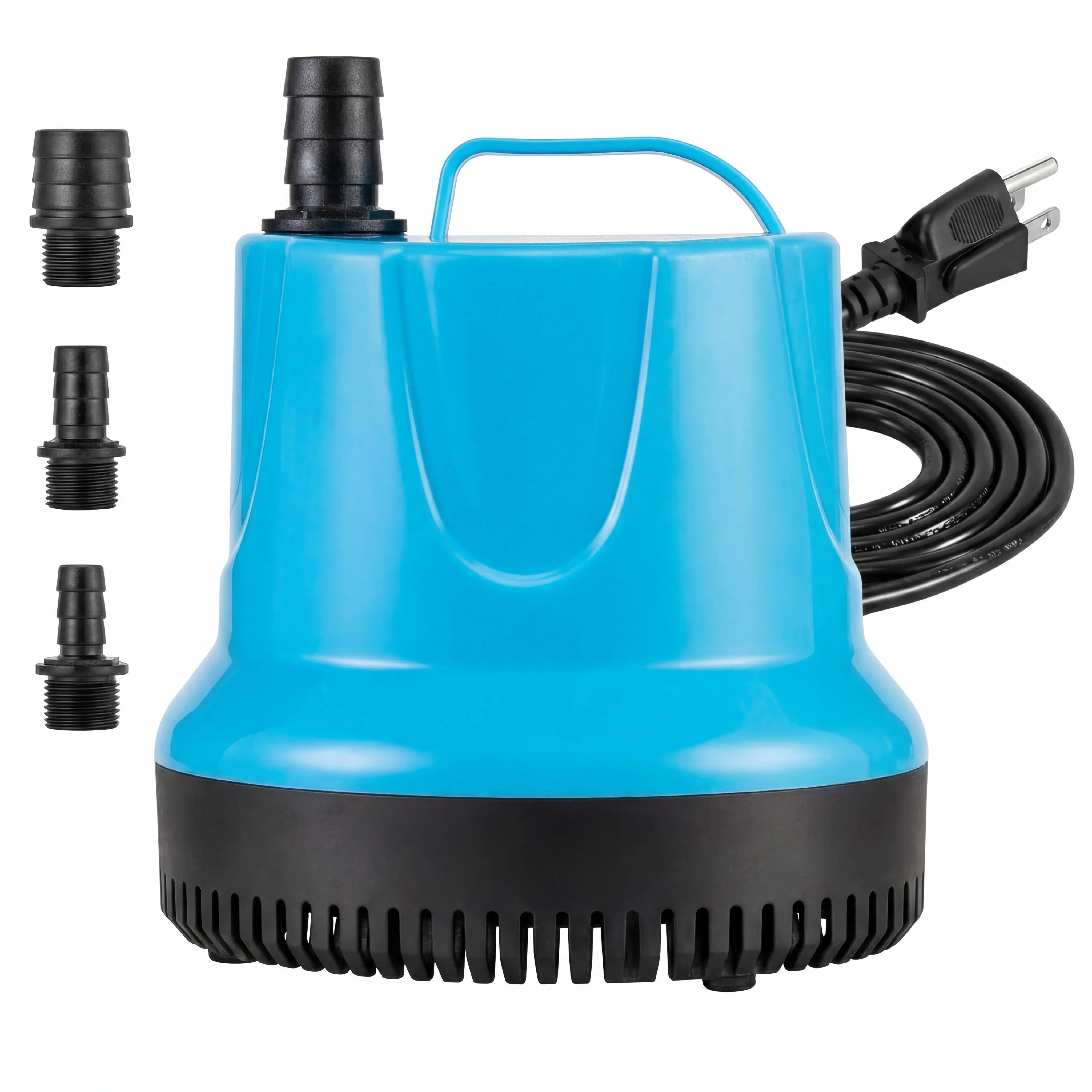 Submersible Pump for Fish Tank, Pond, Aquarium, Hydroponic Systems with 5ft Power Cord and 4 Nozzles, 660GPH, Acblue
