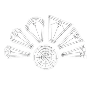 10pcs Acrylic Quilting Ruler Set, Sewing Ruler Cutting Cloth Tool, Irregular Quilting Tools, Sewing Template Clothing Ruler, Patchwork Accessories, Sewing Kit, Measuring Tool