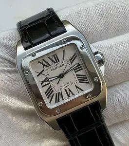 Cartier Santos Medium, White Dial, 100 m, Automatic Mechanical, 35.6 mm