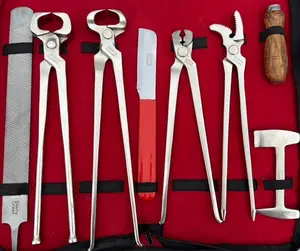 Farrier Horse Hoof Kit Nippers Nail Puller Clincher Buffer and Puller Trimming