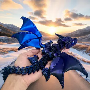 39.5cm/11.55in Vibrant 3D Printed Dragon Sculpture, Moveable Joints, Home Decor, Perfect Gift for Dragon Enthusiasts, Collectible Decoration Project
