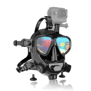 SMACO M8058 Full Face Diving Mask with Integrated Regulator & GoPro Mount Technical Scuba Gear for Cold Water Environments EPDM Rubber Seal 5 Point Quick Release Strap UV Resistant Snorkel Dive Equipment Compatible with S400 S700 Tanks Black