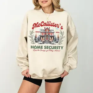 McCallisters Home Security Sweatshirt, Home Alone Shirt, Christmas Movie Sweater, Retro Christmas Sweatshirt, Christmas Sweater for Women 754