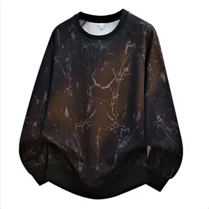 Heavyweight drop shoulder crew neck sweatshirt, men's high-quality new autumn winter sweater, loose warm colorblock long sleeve t-shirt, men's everyday wear, crew neck sleeveless sweatshirt