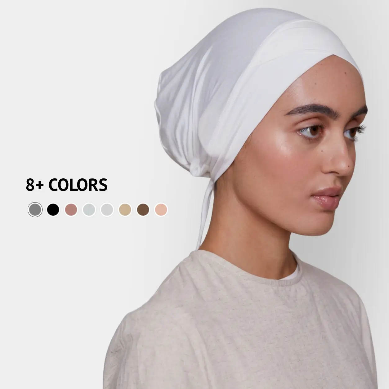 Voile Chic Criss-Cross Tie-Back Underscarf for Muslim Women - Premium Bamboo Jersey Hijab Undercap with Adjustable Straps, Breathable Non-Slip Head Cover for Secure & Stylish Hijab Styling