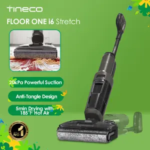 Tineco FLOOR ONE i6 Stretch Wet Dry Vacuum Cleaner,Vacuum & Mop in One Step,20kPa Powerful Suction,180° Lay-flat Design,Anti-Tangle Design,Full-path Self-cleaning&5min Drying with 85℃(185℉) Air,Up to 40* minutes Runtime,Upgraded Pouch Cell
