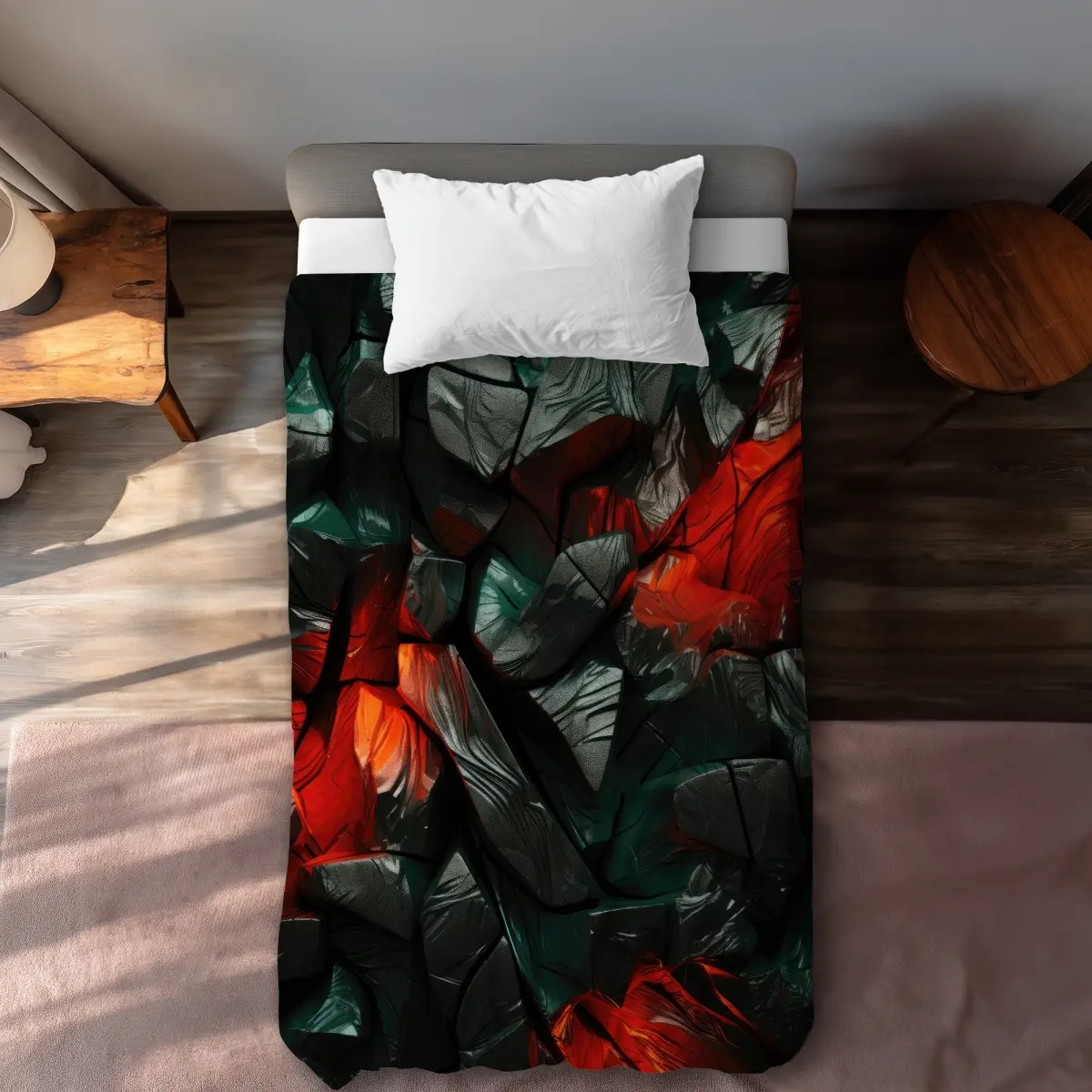 MWW C1DCTSW0B9C34X Hiding Under Red Twin Size Duvet Cover - Stylish Home Decor Bedding