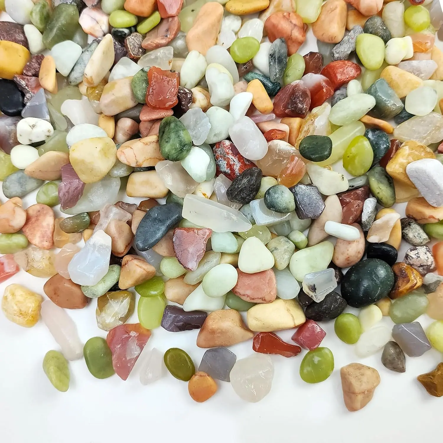 10 lbs Colorful Polished Succulent Rocks (3/8 inch) - Decorative Pebbles, Drainage Aid for Potted Plants, Flower Beds, DIY Crafts | Home & Garden Supplies, Bowls