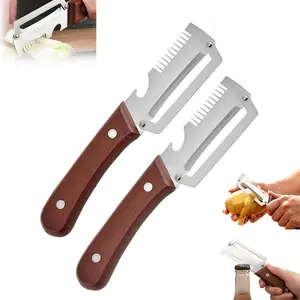 Multi Functional Stainless Steel Vegetable Fruit Peeler for Kitchen Quick and Easy Sugarcane Pineapple Peeling Efficient Tool for All Fruits and Vegetables