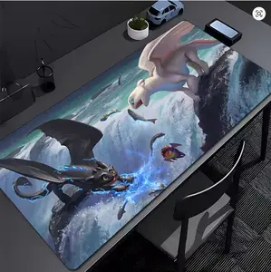 [Sale off up to 65%][Free Ship] Play Mat Game Mousepad Computer Black Dragon Mouse Pad PC Non-Slip Natural Rubber Carpet T-toothless Desktop Keyboard Pa (3)