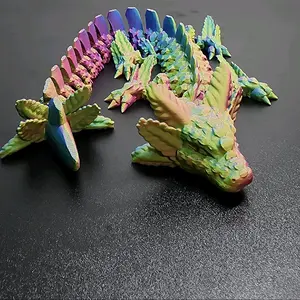 16" 3D Printed Rosy Cloud Axolotl Dragon