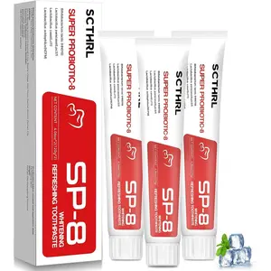 SCTHRL 3-Pack SP-8 Probiotic Whitening Toothpaste – Natural Whitening Solution with SP8 for Sensitive Teeth, Enamel Repair, and Fresh Breath with Probiotics & Herbal Blend