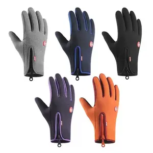Outdoor Winter Gloves Touchscreen Compatible Windproof Full-Finger for Sports Hiking Daily Use Black Blue Grey