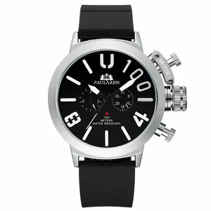 Automatic Watch for Men Mechanical Self Wind Rubber Black Silver Boat Case Blue Yellow Fashion U Wristwatches