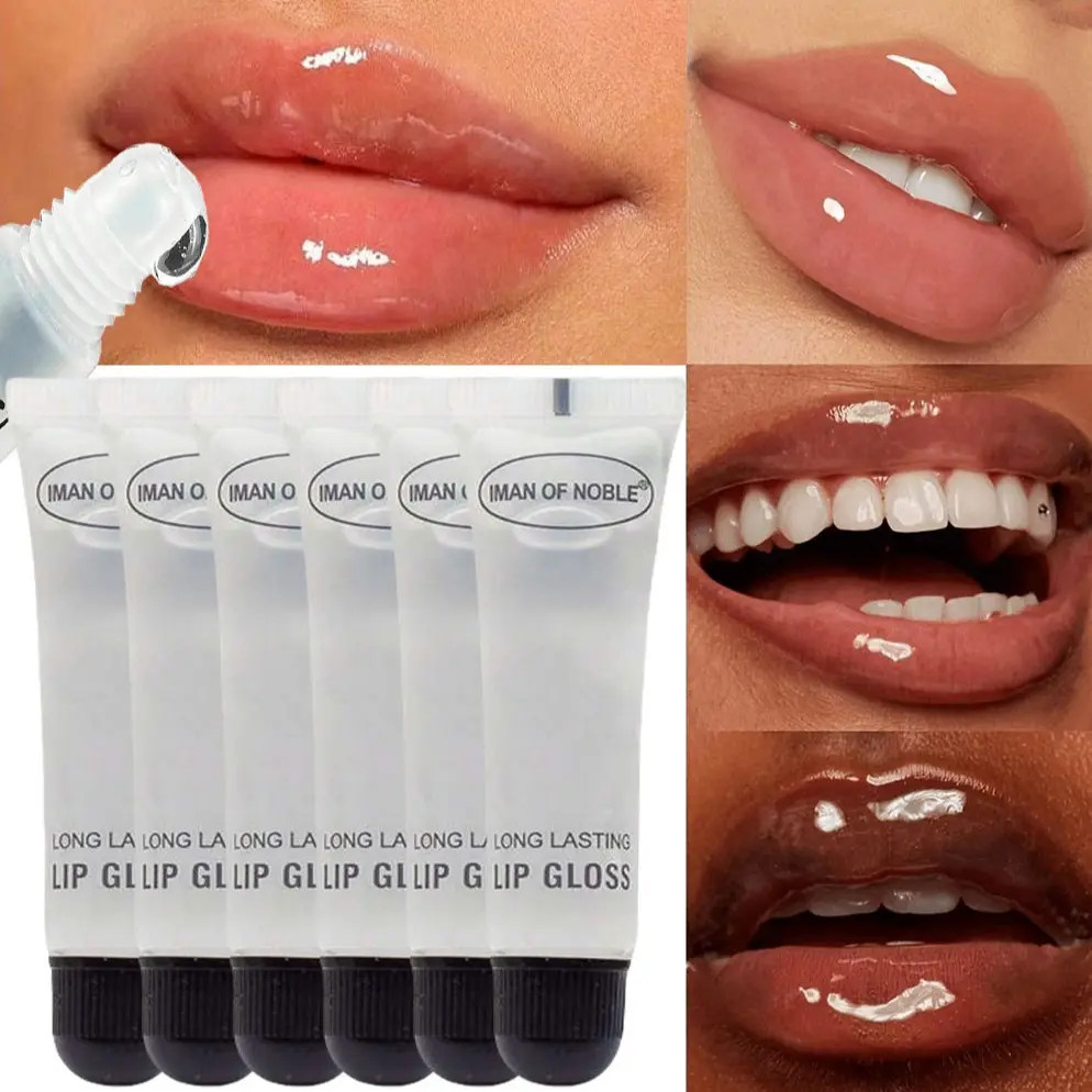 18ML Transparent Hose Hydrating Lip Oil, Lip Treatment Oil, Lip Moisturizer, Lip Balm, Moisturizes and locks in moisture for shiny lips, fades lip lines and prevents chapping, suitable for daily touch-ups and nighttime repair