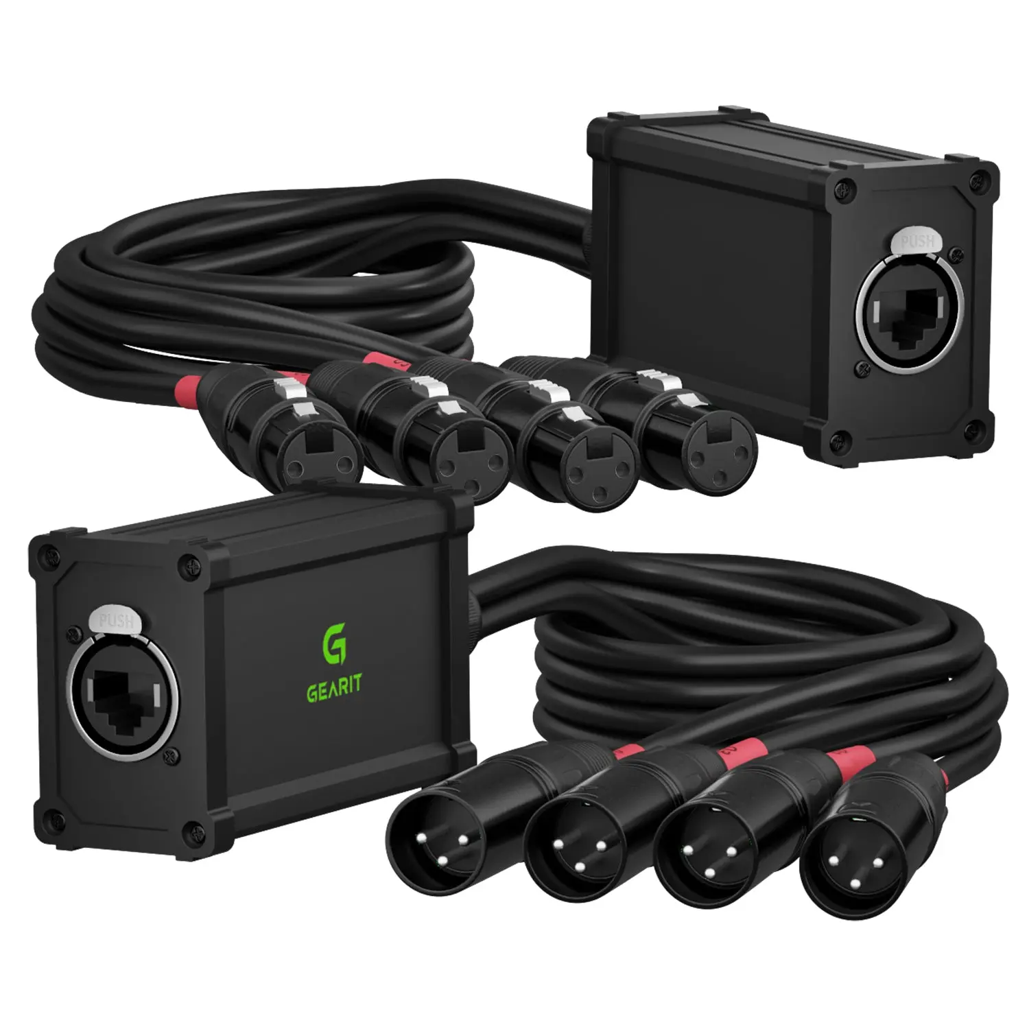 GearIt 4-Channel 3-Pin XLR/DMX/AES-EBU Audio & Lighting Controller Cable, Ethercon RJ45 Ethernet Cable for Stage Network Components