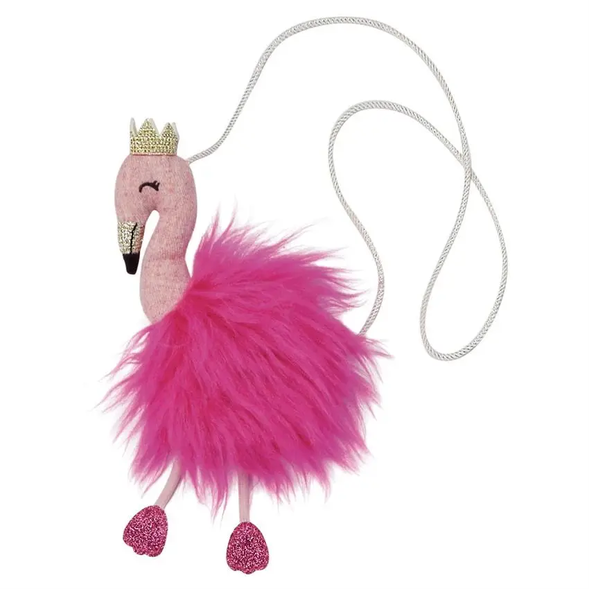 Women's Playful Flamingo Snap Coin Purse, Fabric Design for Easy Carry Coins