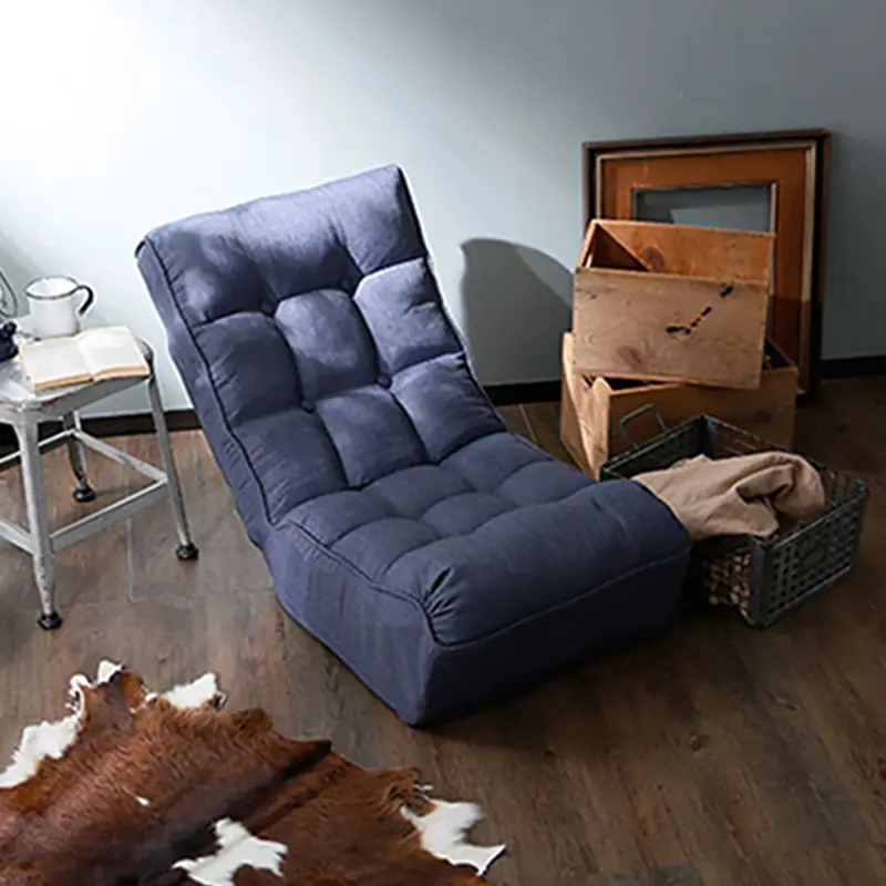 Single sofa reclining  Japanese  lazy sofa tatami balcony reclining  leisure sofa adjustable  non-slip bottom petal chair large storage space