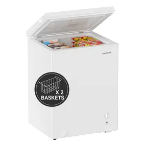 BANGSON 5.0 Cu.Ft Chest Freezer, Deep Freezer with Removable Basket, Adjustable Thermostat Mini Freezer, Gift Idea, Christmas Gift