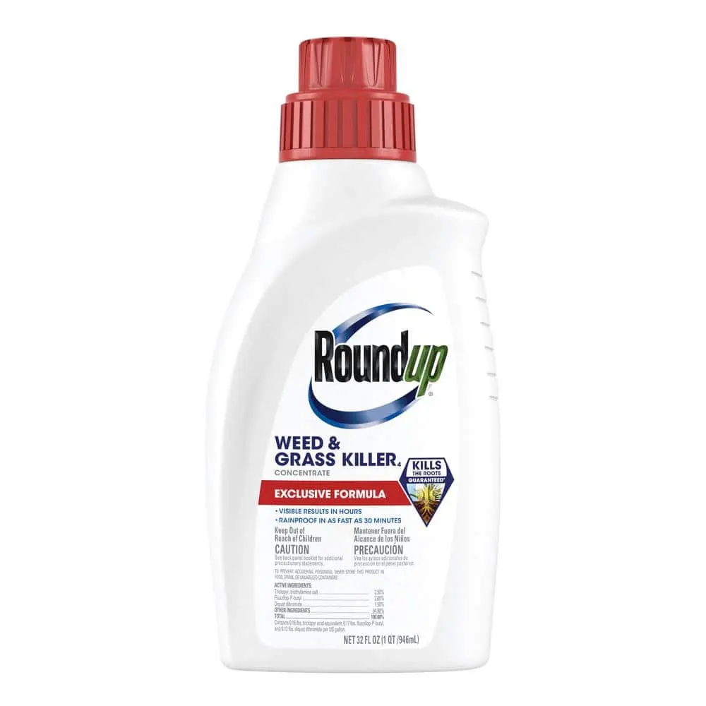 Weed and Grass Killer4 Concentrate, 32 fl. oz., Visible Results in Hours