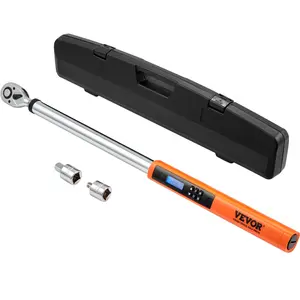 VEVOR Digital Torque Wrench,  1/2" Drive Electronic Torque Wrench, Torque Wrench Kit 25-250ft.lb/34-340n.m Torque Range Accurate to ±2%, 3-Mode Adjustable Torque Wrench Set with LED Buzzer Calibration
