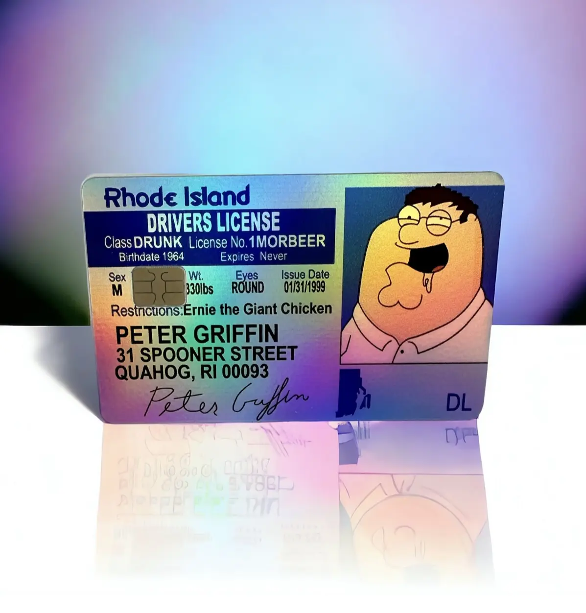 Peter Holographic Vinyl Fitted Credit Card Skins - Waterproof, Self-Adhesive with Easy Pull Tabs, Easy Installation, High-Quality UV Resistant