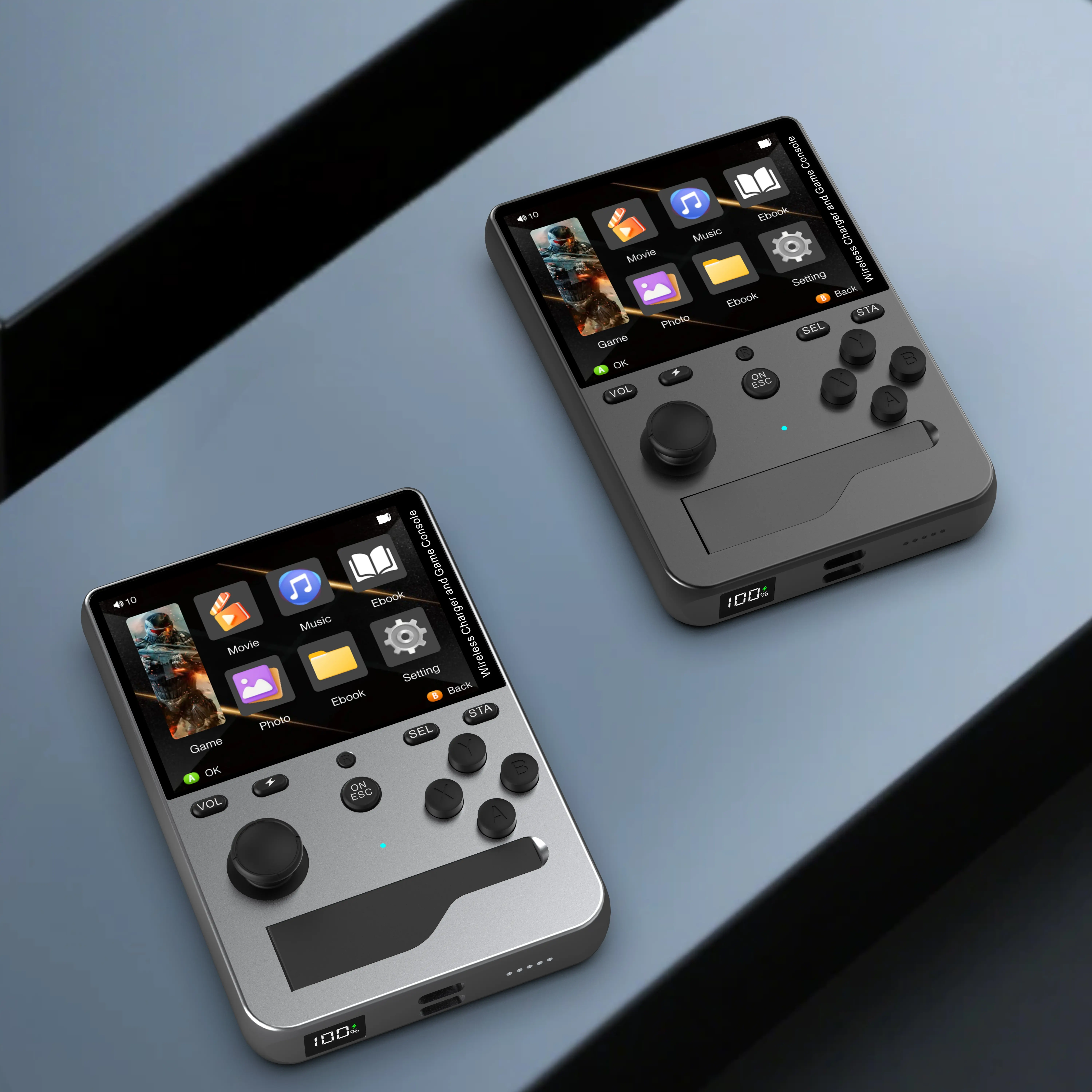 Portable Handheld Game Console Lithium-Ion Power Bank - 5000mAh Rechargeable, 20W Wireless MagSafe Charging, 6000+ Retro Video Games, Aluminum Metal, Versatile Use Portable Power Banks for iPhone