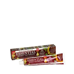 Essential Palace Honey & Moringa Miswak Toothpaste Oral Pack Organic Vegetable Base Gum Protection Tartar Control Natural Fluoride Free Vegan Anti Plaque Mint Flavor