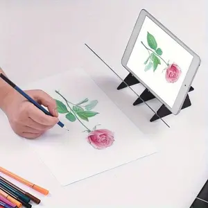 PVC Optical Drawing Board Kit, Trace Reflective Sketch Tool for Artists & Beginners, Includes Image Reflection Lens & Adjustable Stand, Art Materials, Art Craft Supplies, Drawing Light Board