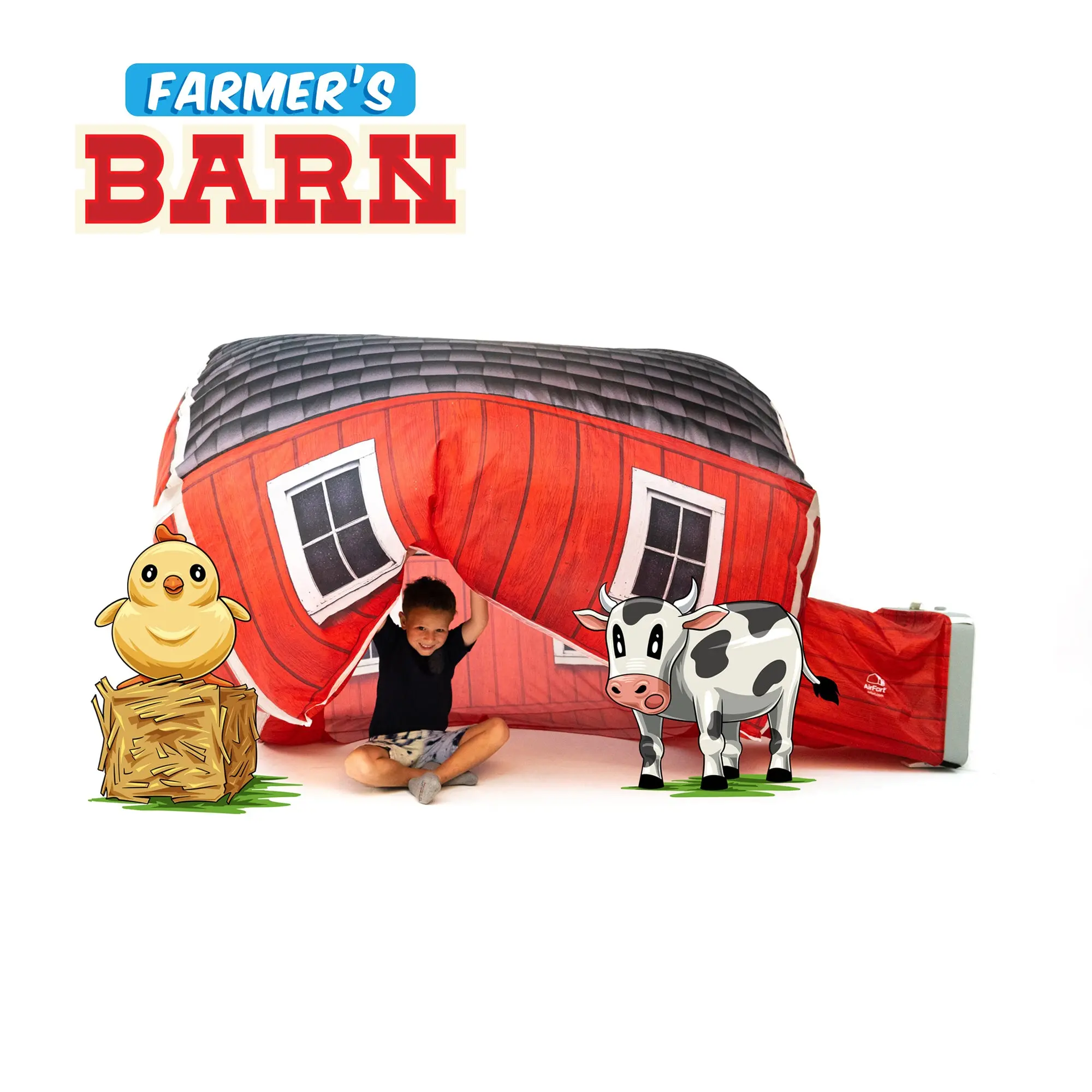The Original AirFort Farmers Barn - Durable & Breathable Construction for Safe Screen-Free Fun for Kids of All Ages