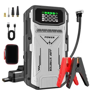 10 in 1 the Car Jump Starter with Air Compressor,Battery Jumper Starter Portable with 150PSI Tire Inflator 12V Jump Box with LCD Display,Flashlight,Storage Case (Up 8.0L Gas/6.5L Diesel Engine