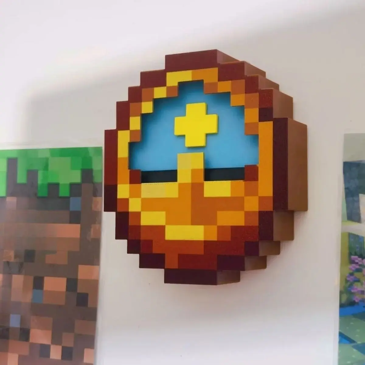 24-Hour High-Quality Pixel-Style 3D-Printed Trend Clock, Creative Decorative Clock, Wall or Desk Décor, Home Decor, Perfect Holiday Gift, Hang or Set Down